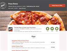 Tablet Screenshot of mypizzaroma.com